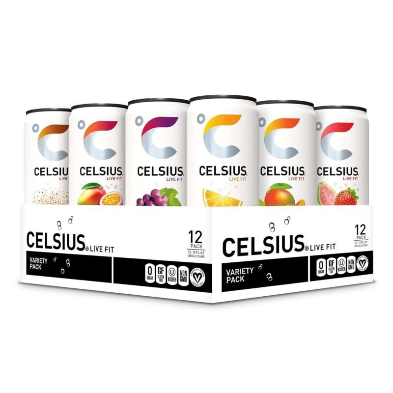 CELSIUS Assorted Flavors Official Variety Pack. Functional Essential Energy Drinks. 12 Fl Oz (Pack of 12)